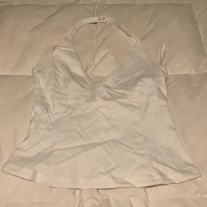 White HM halter top